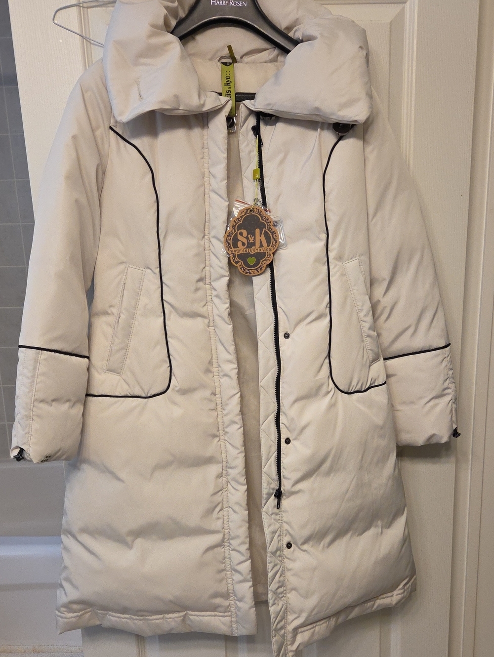 Soia &Kyo Down&Feather Off White Coat. Women's Small